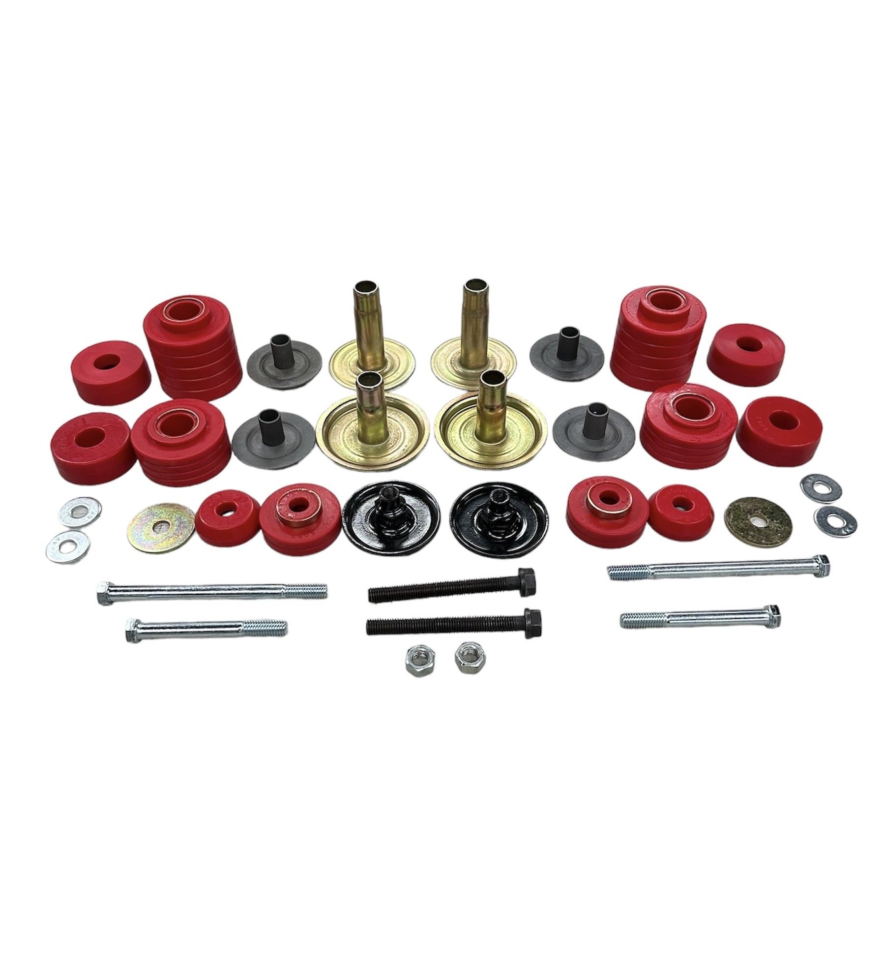 1980-1997 F-Series Truck Complete Mount Hardware Kit Red OEM Style